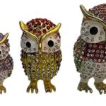 Swarovski Taşlı Figür 3 Lü Set Baykuş